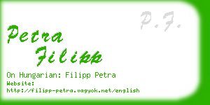 petra filipp business card